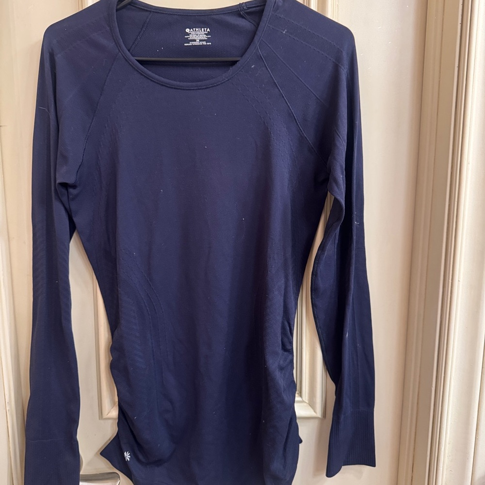 Athleta Deep Navy Long Sleeve Active Tee